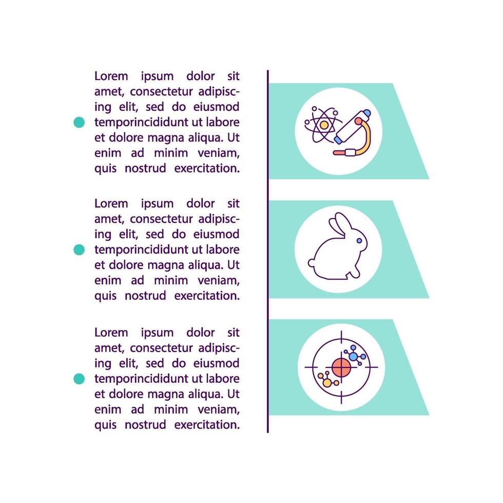 icônes de ligne concept études précliniques avec texte vecteur