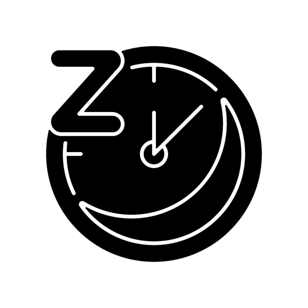 icône de glyphe noir de régularité vecteur