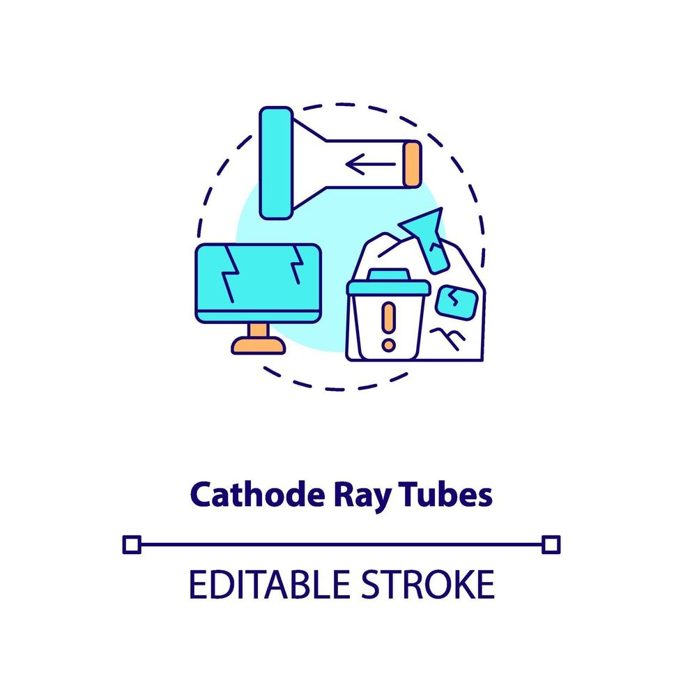 icône de concept de tubes cathodiques vecteur