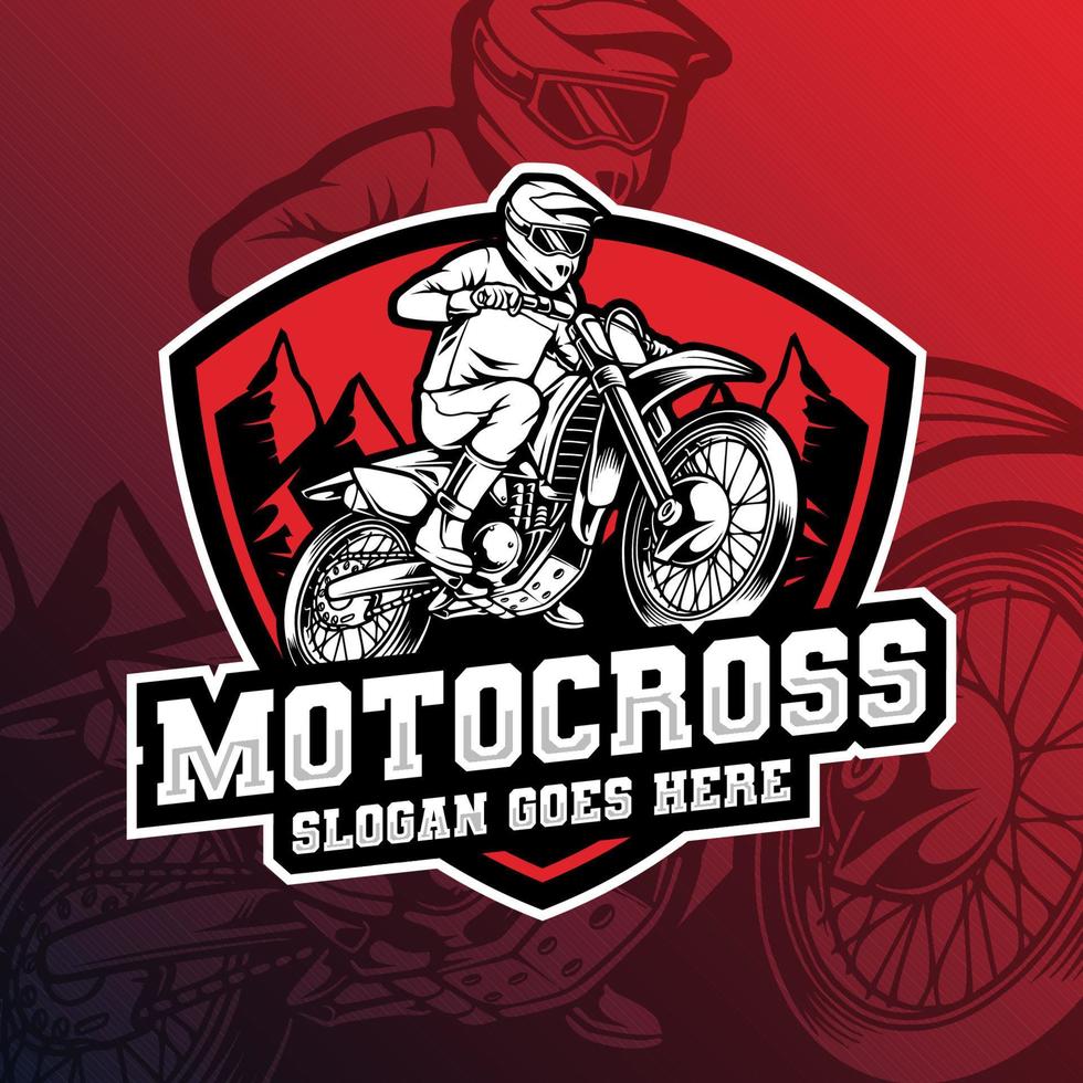 mascotte de motocross sauter cette est adapté pour e-sport jeu logo modèle vecteur