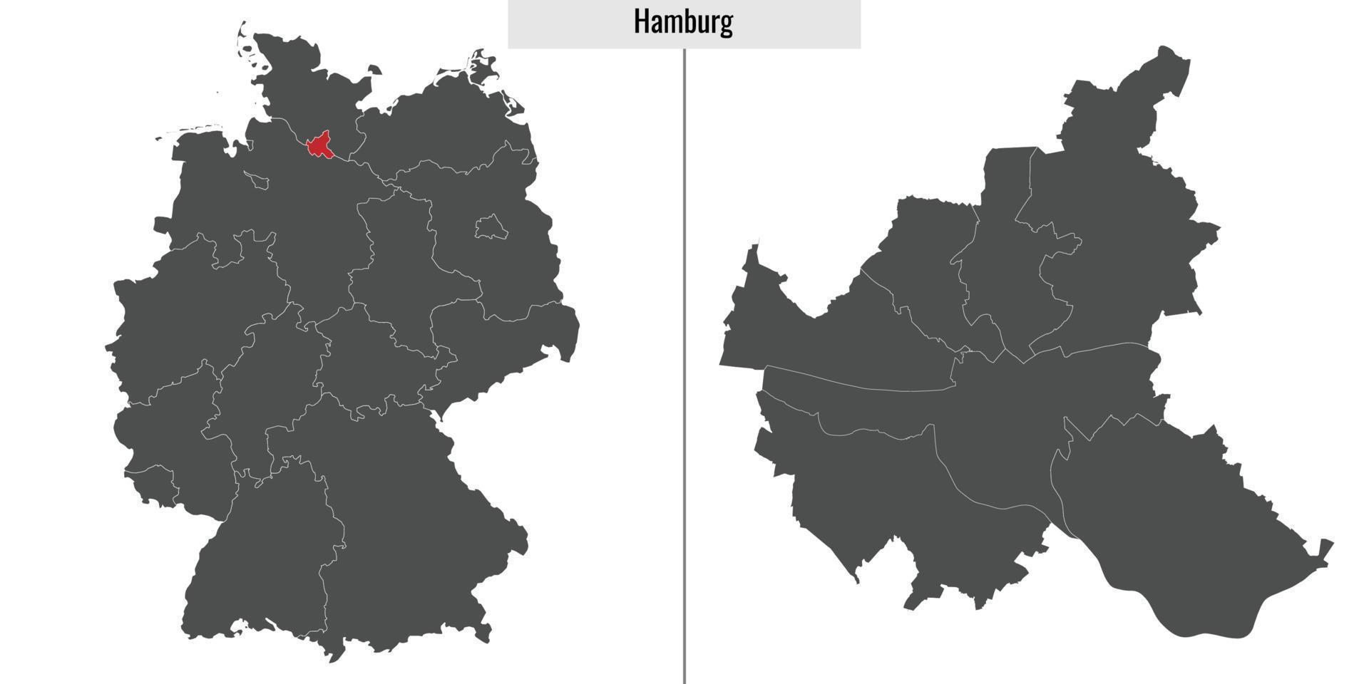 carte Etat de Allemagne vecteur