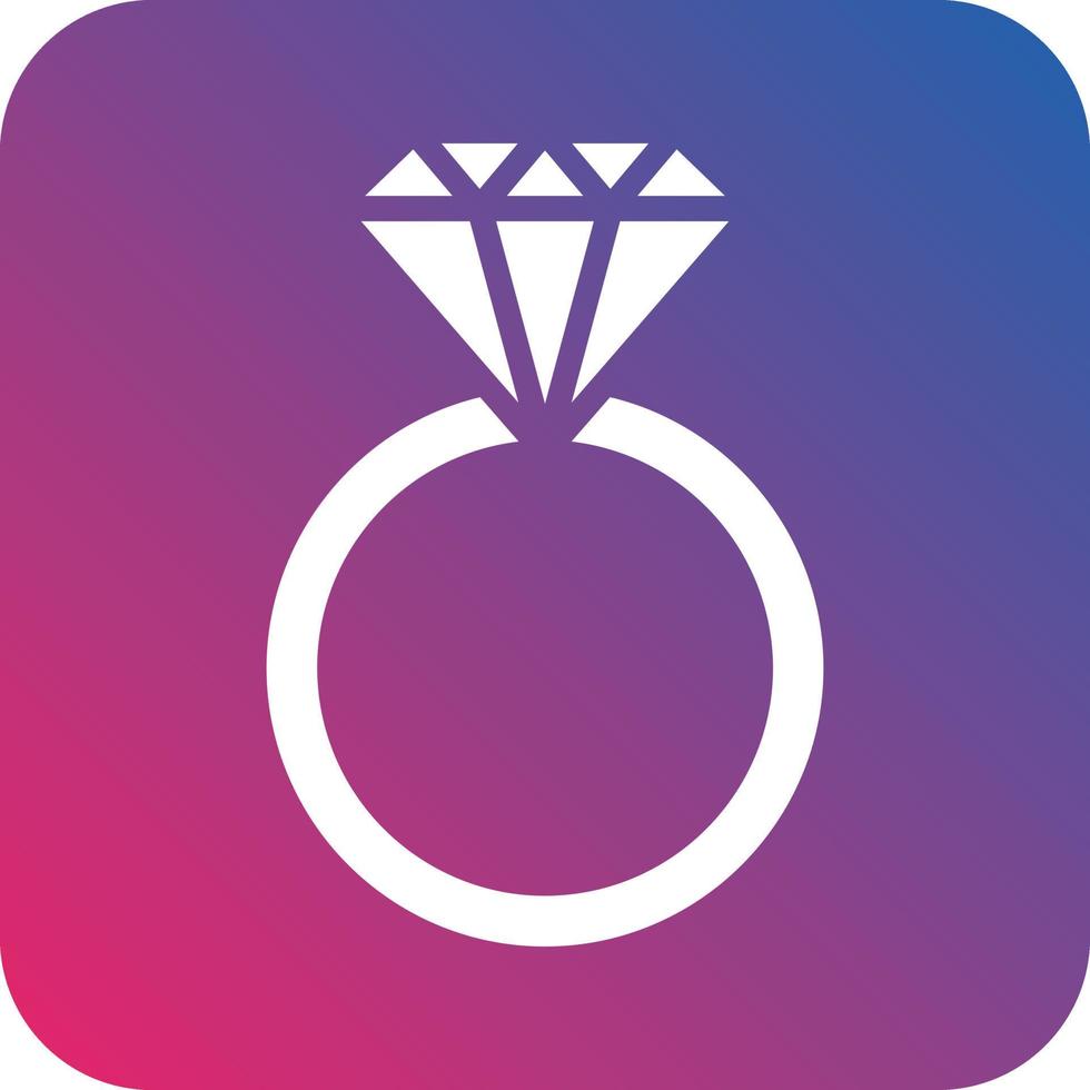 diamant bague icône vecteur conception
