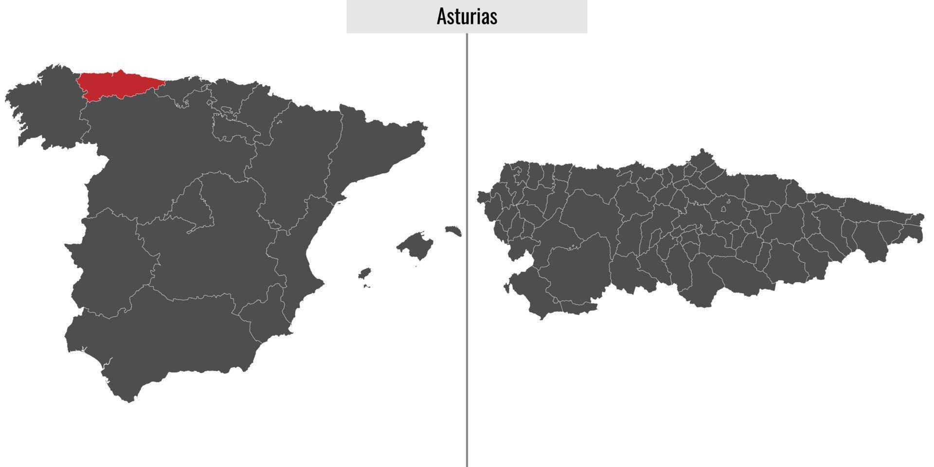 carte Région de Espagne vecteur