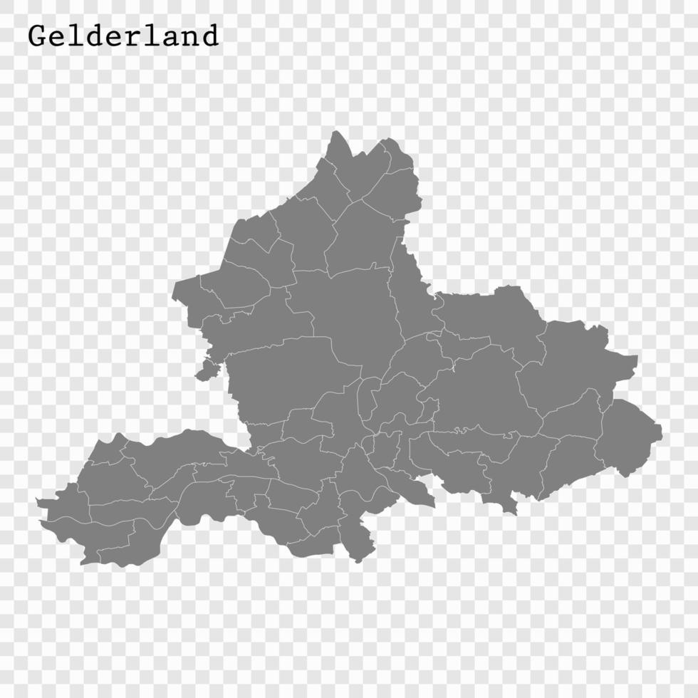haute qualité carte est une Province de Pays-Bas vecteur