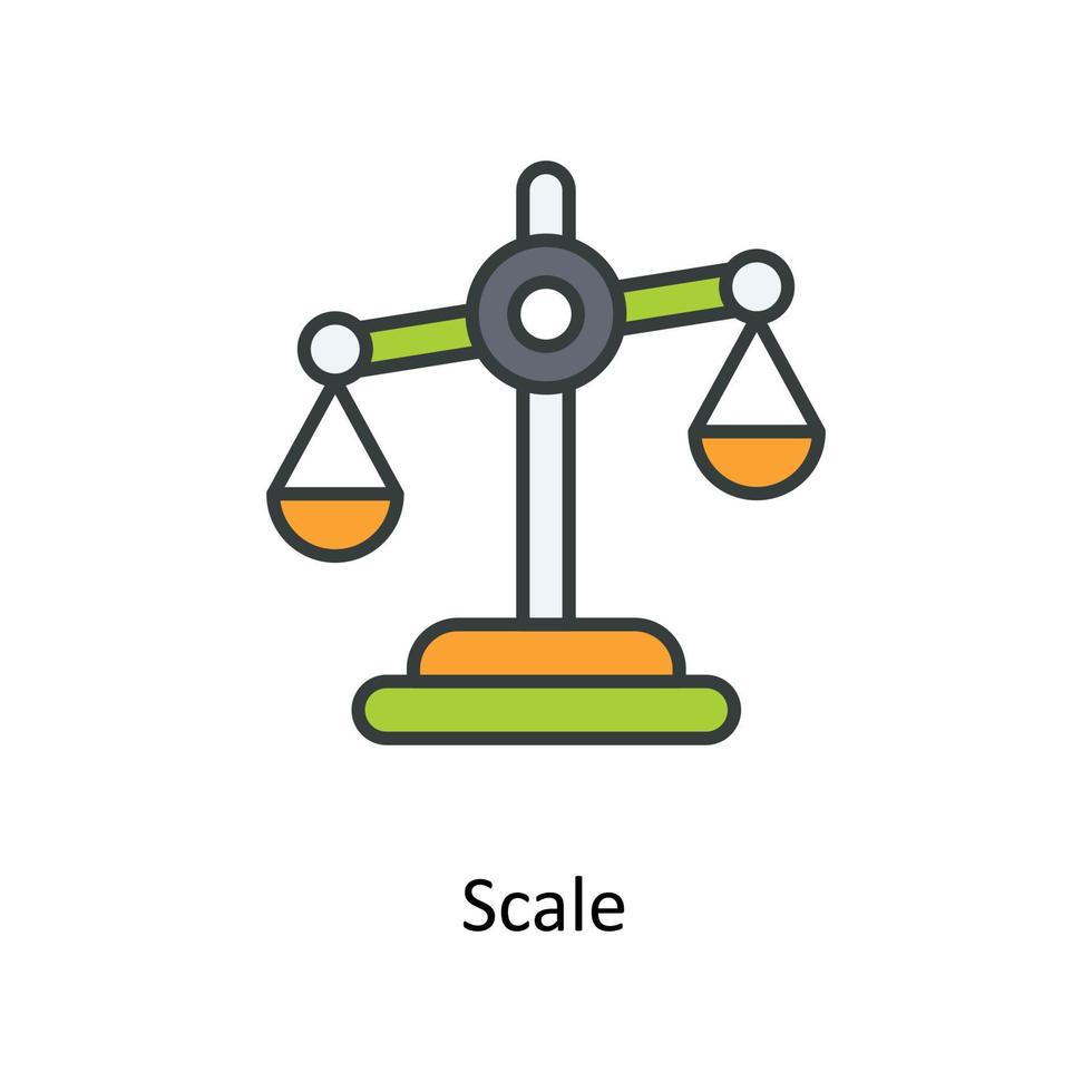 échelle vecteur remplir contour Icônes. Facile Stock illustration Stock