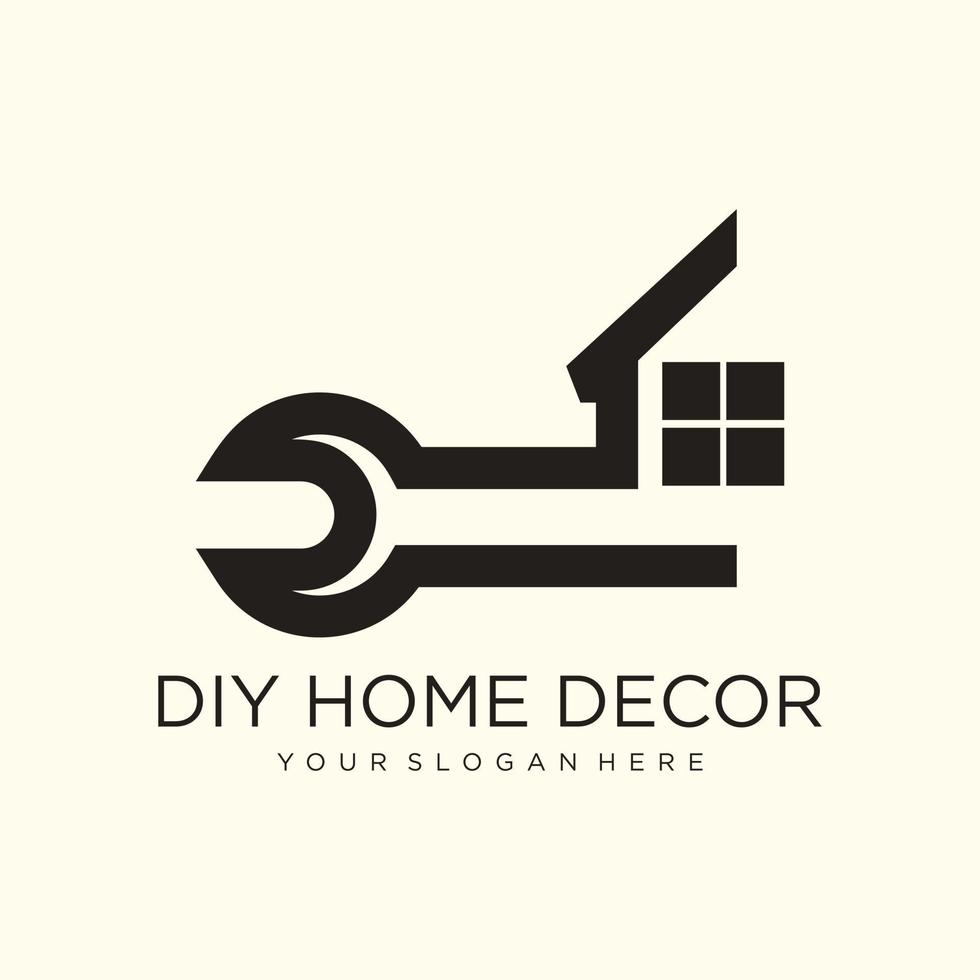 création de logo de service de maison propre avec un concept moderne vecteur