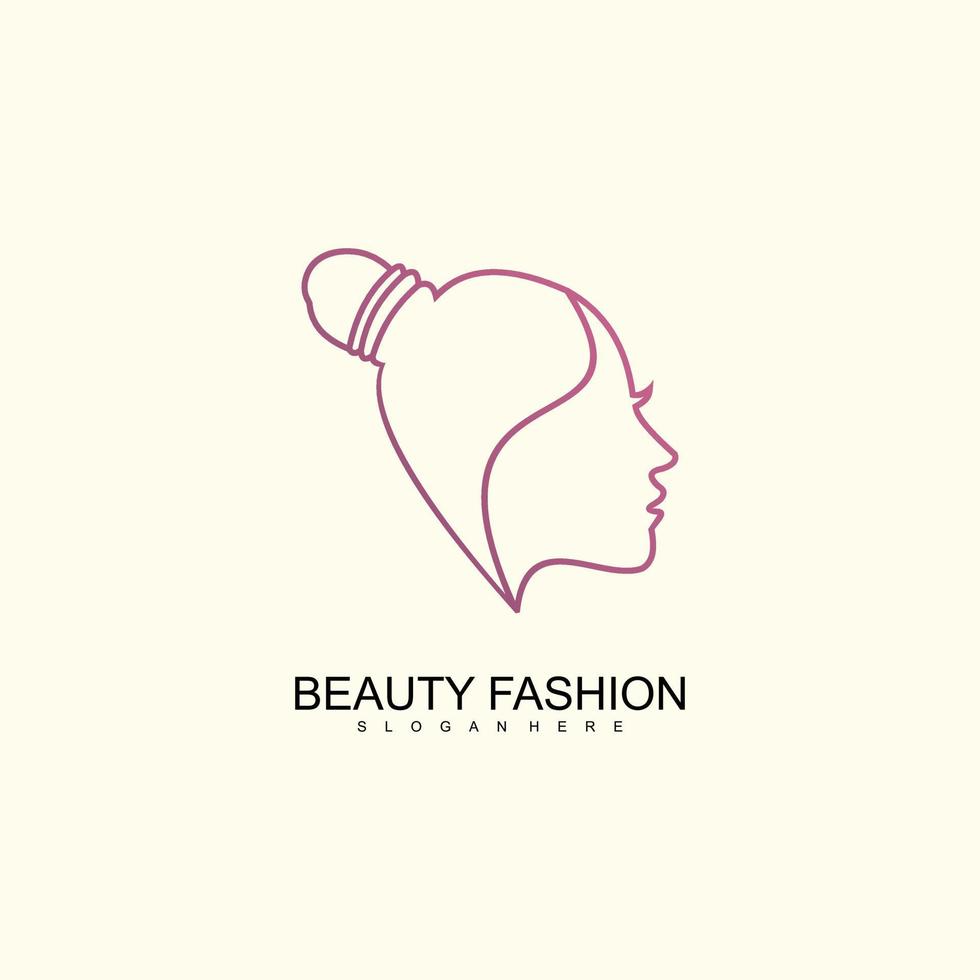 beauté féminin salon logo conception vecteur