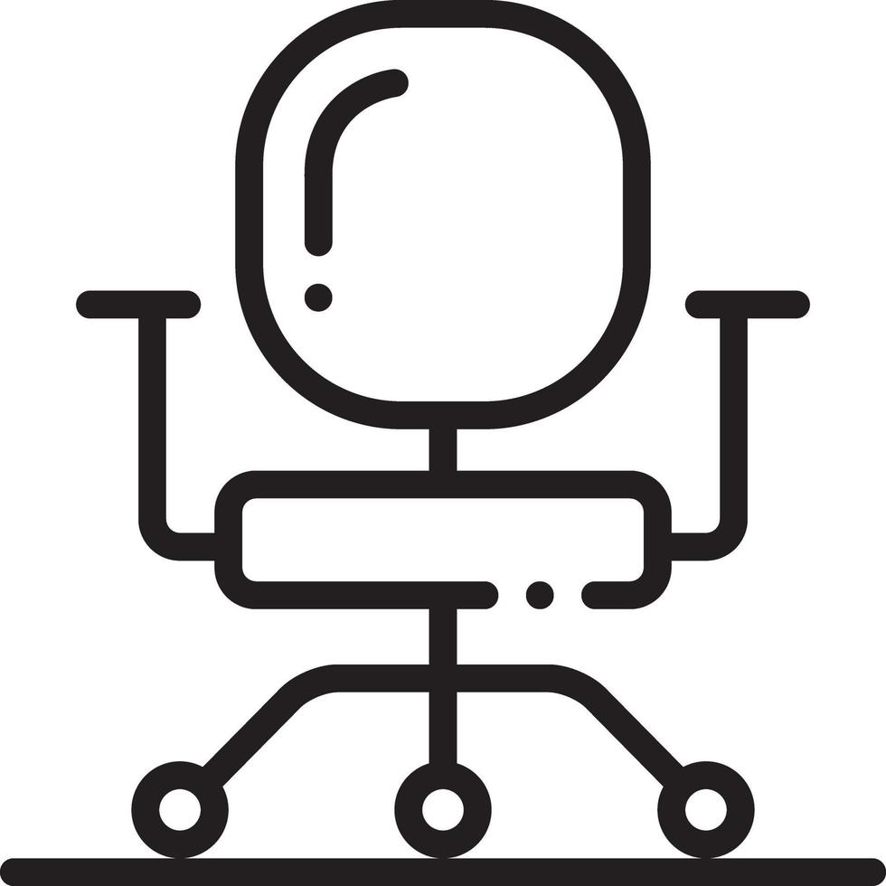 icône de ligne pour chaise d & # 39; affaires vecteur