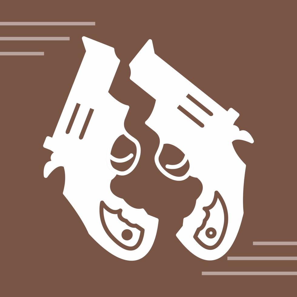 icône de vecteur de deux canons