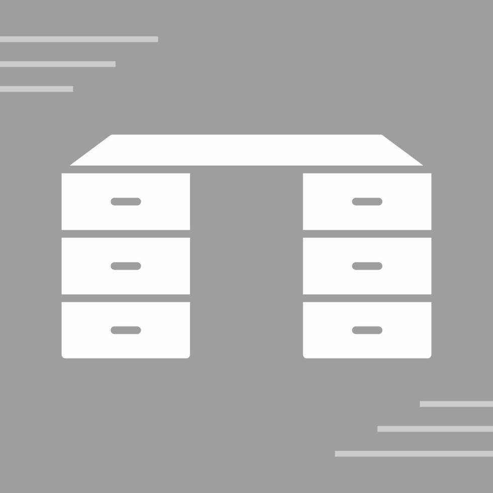 table avec icône de vecteur de tiroirs
