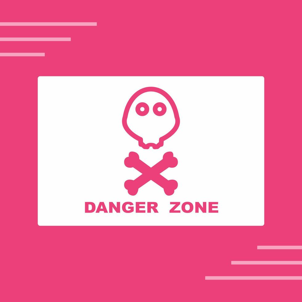 icône de vecteur de zone de danger