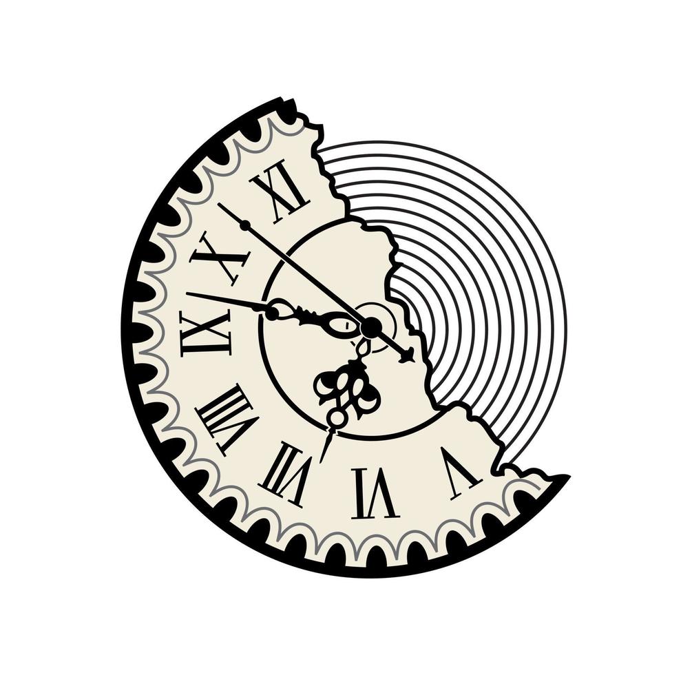 illustration de conception dhorloge vintage rétro vecteur