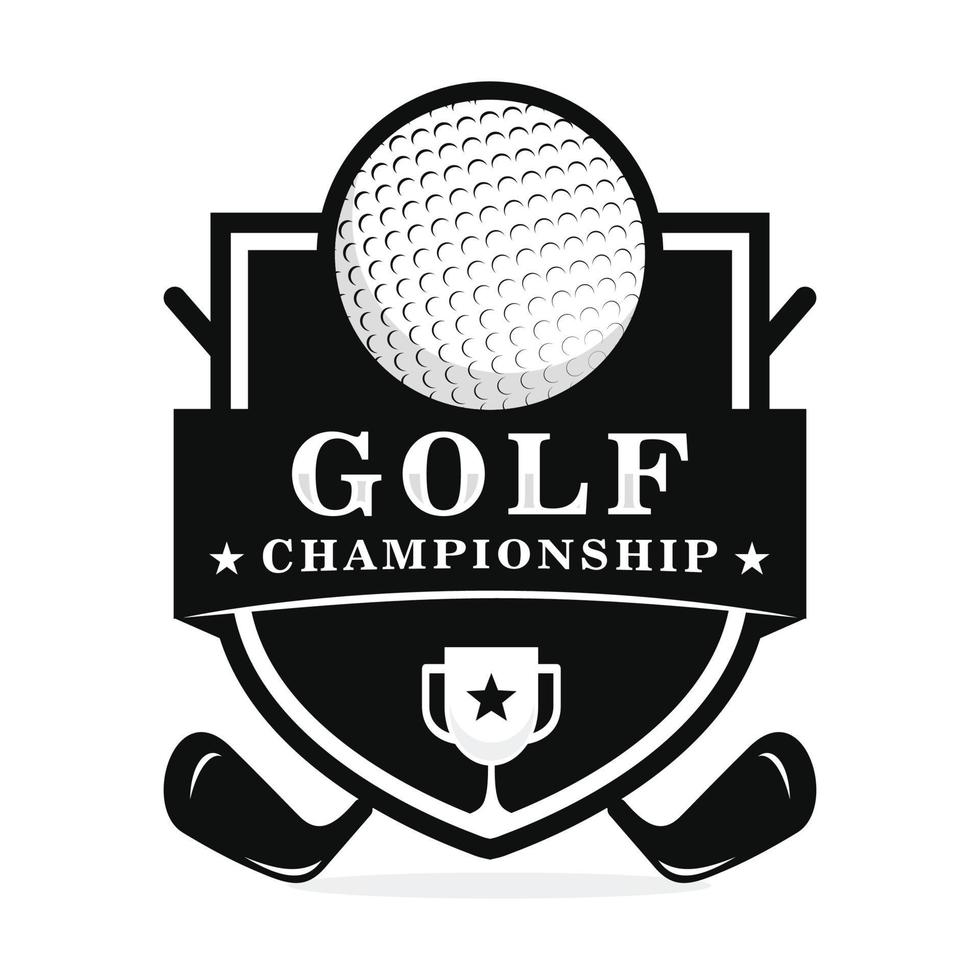 illustration vectorielle de conception de logo de golf vecteur