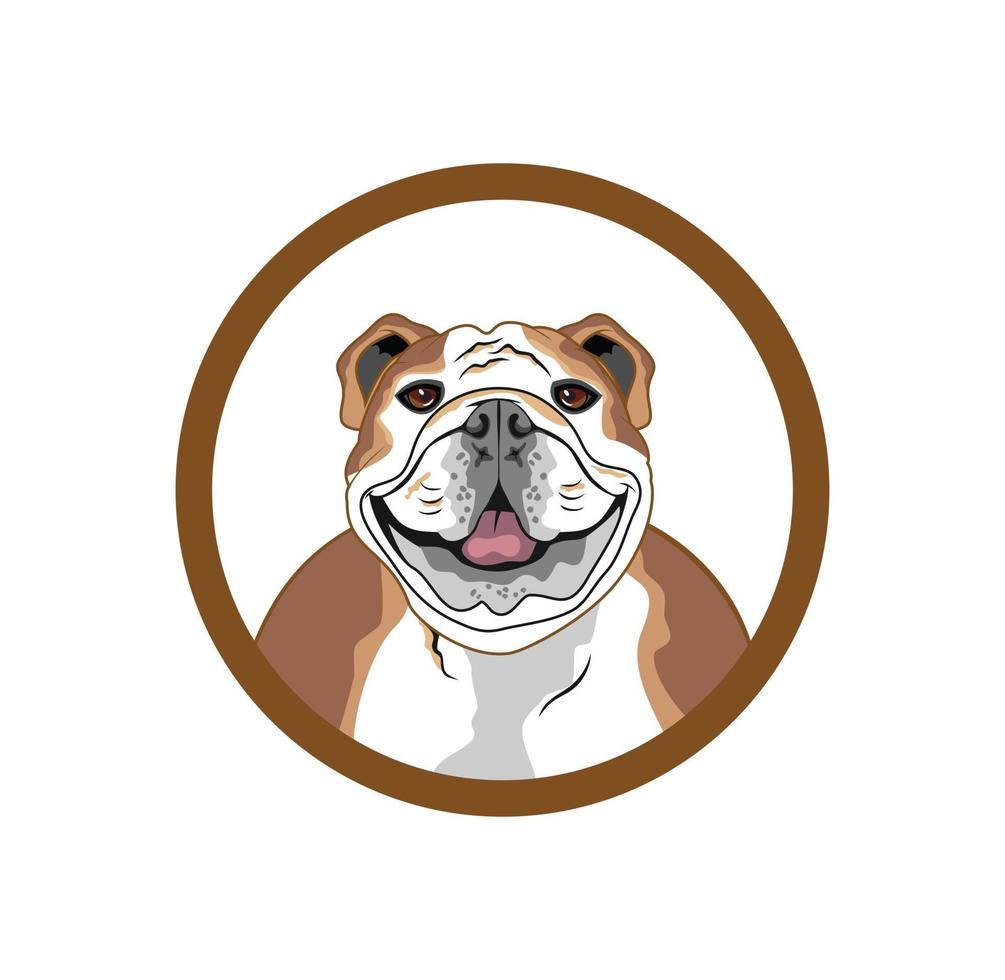 icône du logo pitbull dog création de logo avatar vecteur