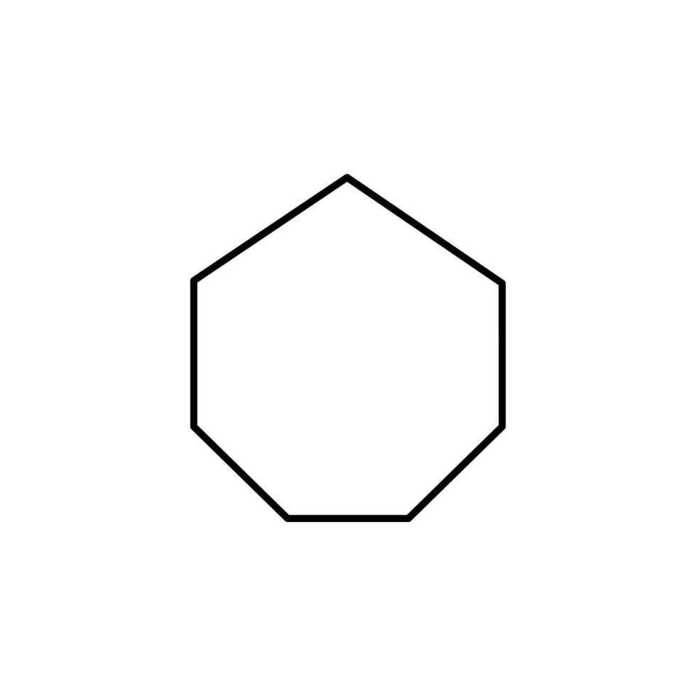 heptagone vecteur icône