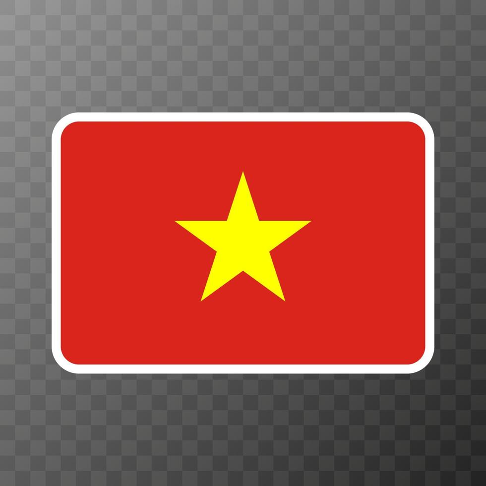 drapeau vietnamien, couleurs officielles et proportion. illustration vectorielle. vecteur