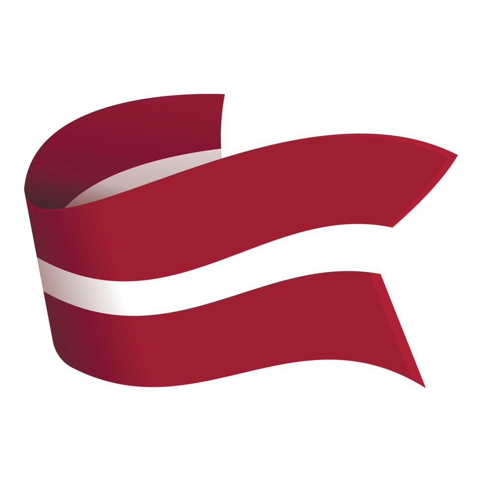 Lettonie drapeau icône dessin animé vecteur. Voyage pays vecteur