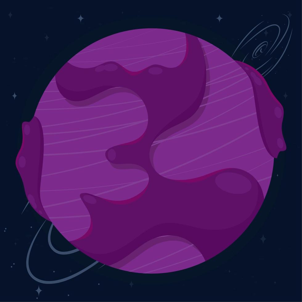 isolé abstrait coloré scifi planète icône vecteur illustration