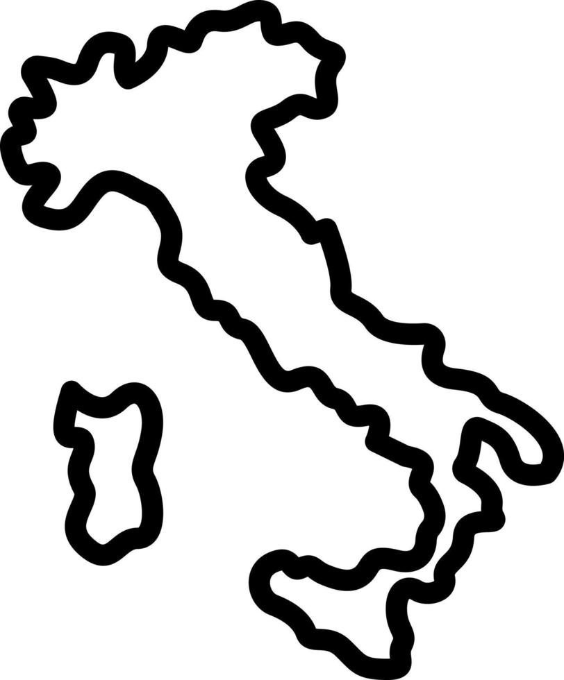 ligne icône pour Italie vecteur