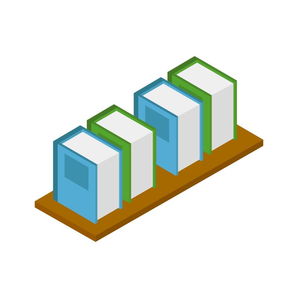étagère à livres isométrique vecteur