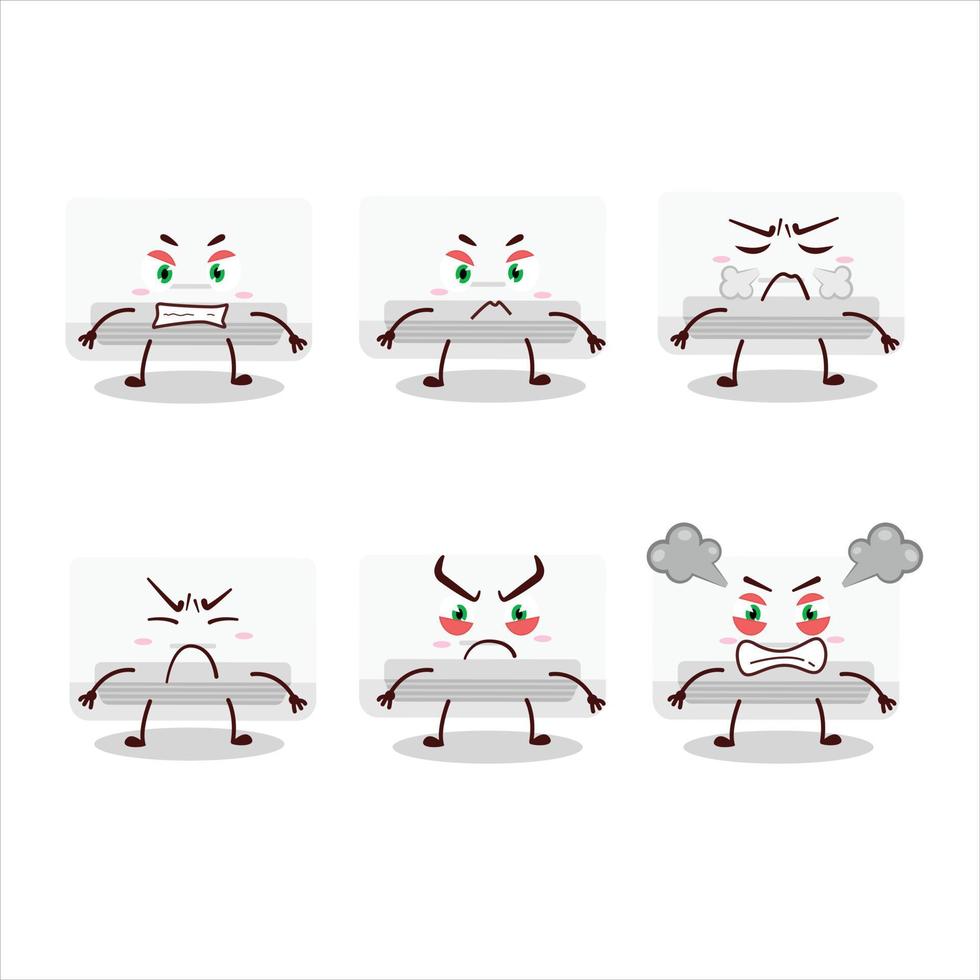 air Conditionneur dessin animé personnage avec divers en colère expressions vecteur