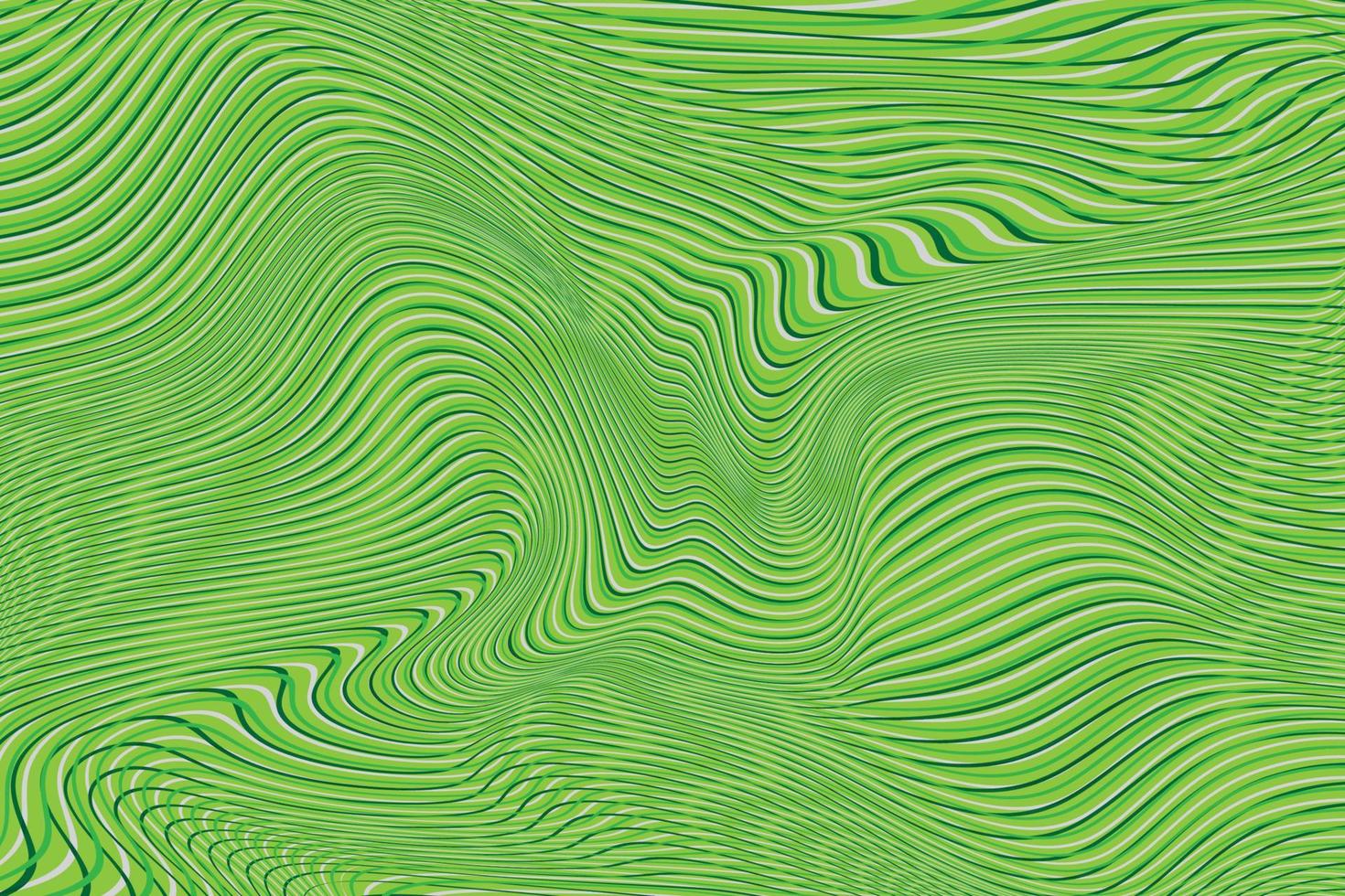 abstrait vert lignes, moderne conception rayures Contexte avec géométrique rond forme, ondulé modèle. vecteur illustration.