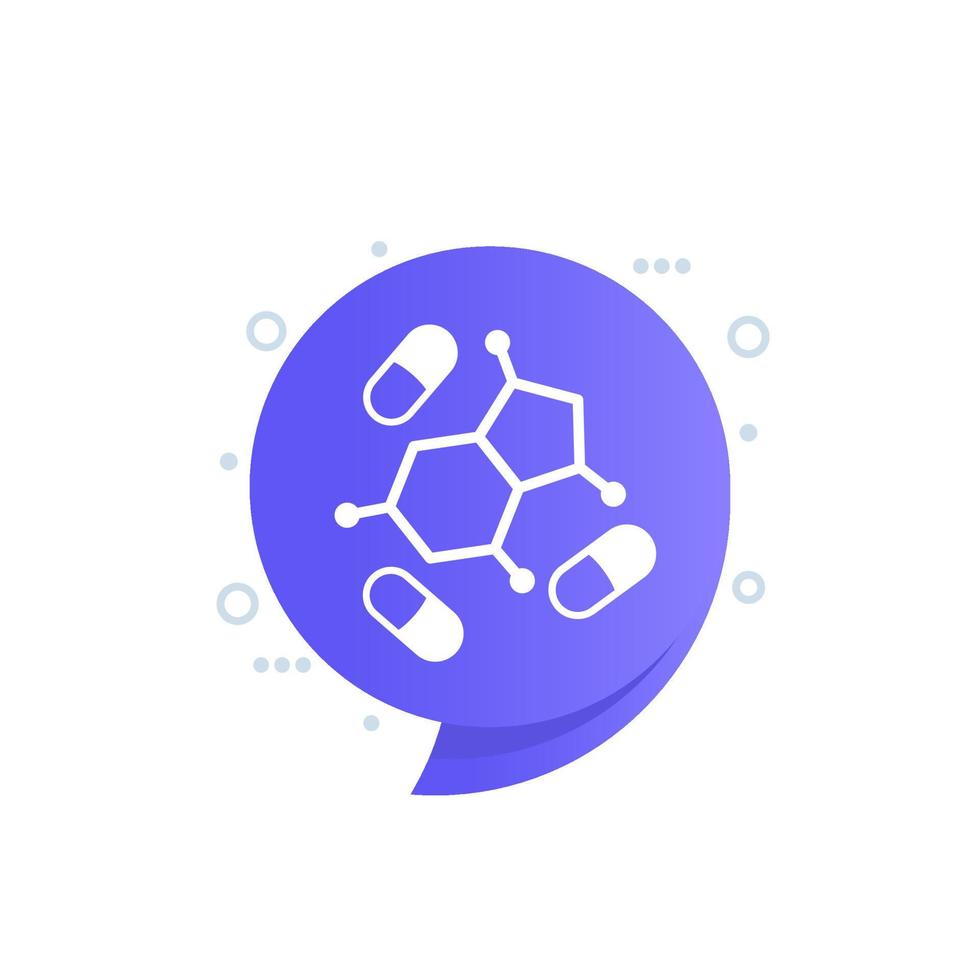 hormone thérapie icône avec pilules vecteur