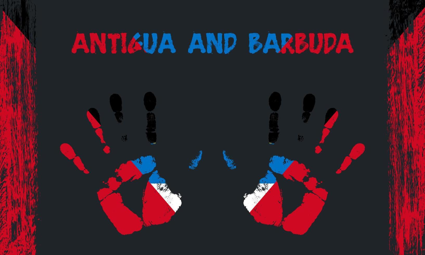 vecteur drapeau de antigua et Barbuda avec une paume