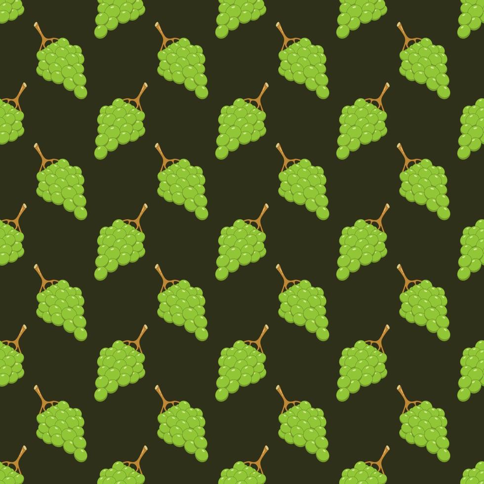 sans couture modèle vert les raisins ligne griffonnage main dessin abstrait isolé sur Contexte. vecteur