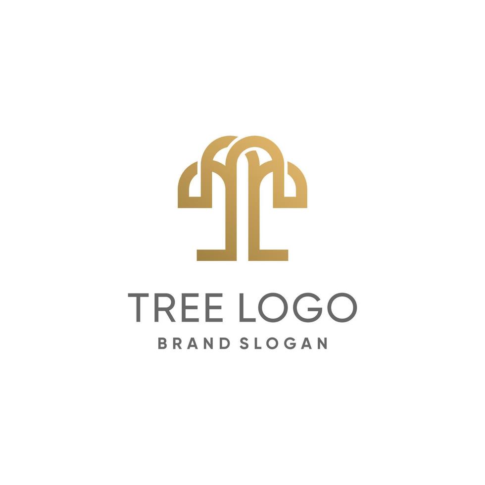 arbre logo conception idée avec Créatif concept vecteur