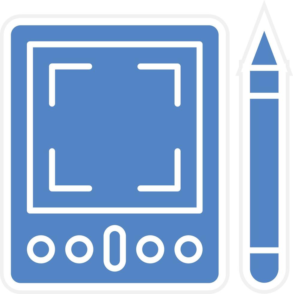 conception d'icône de vecteur de tablette graphique