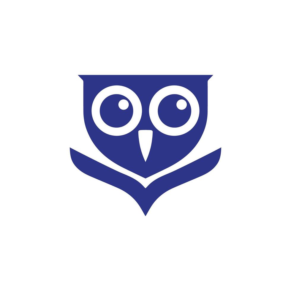 hibou logo sage oiseau logo hibou symbole logo pour éducation a8 vecteur