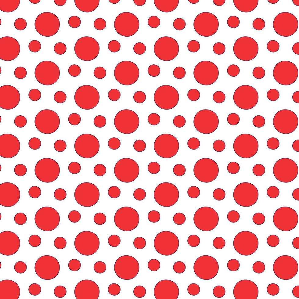 rouge et jaune, polka point Jersey modèle. pois, polka points memphis style. plat vecteur sans couture à pois modèle. ancien, abstrait géométrique fond d'écran ou bannière. Noël. indiquer, rond panneaux.