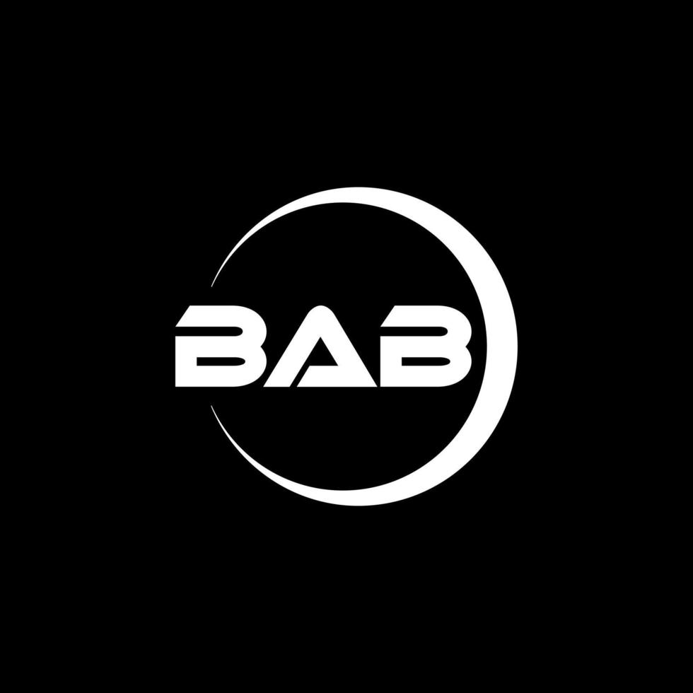 bab lettre logo conception dans illustration. vecteur logo, calligraphie dessins pour logo, affiche, invitation, etc.