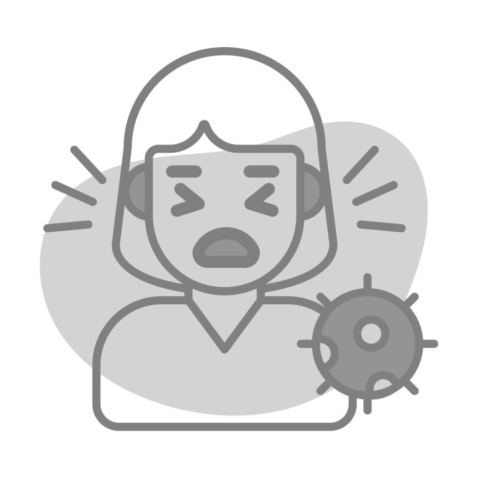 éternuements femme avatar avec coronavirus symbole dénotant concept de malade femmes vecteur