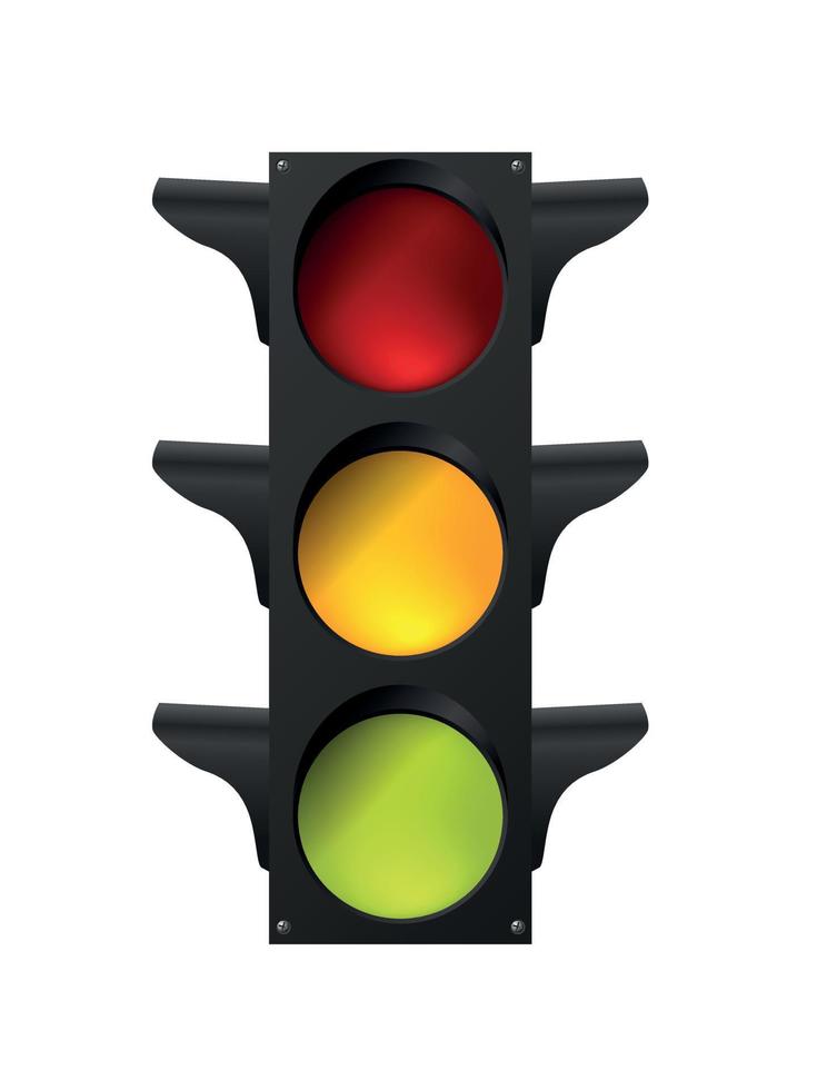 vecteur image de circulation signaux avec rouge, vert et Jaune lumières