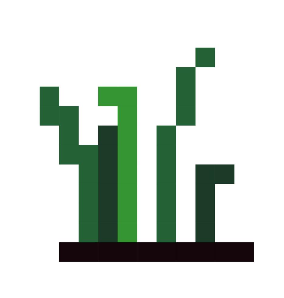 flore et botanique pour rétro pixel Jeux conception vecteur