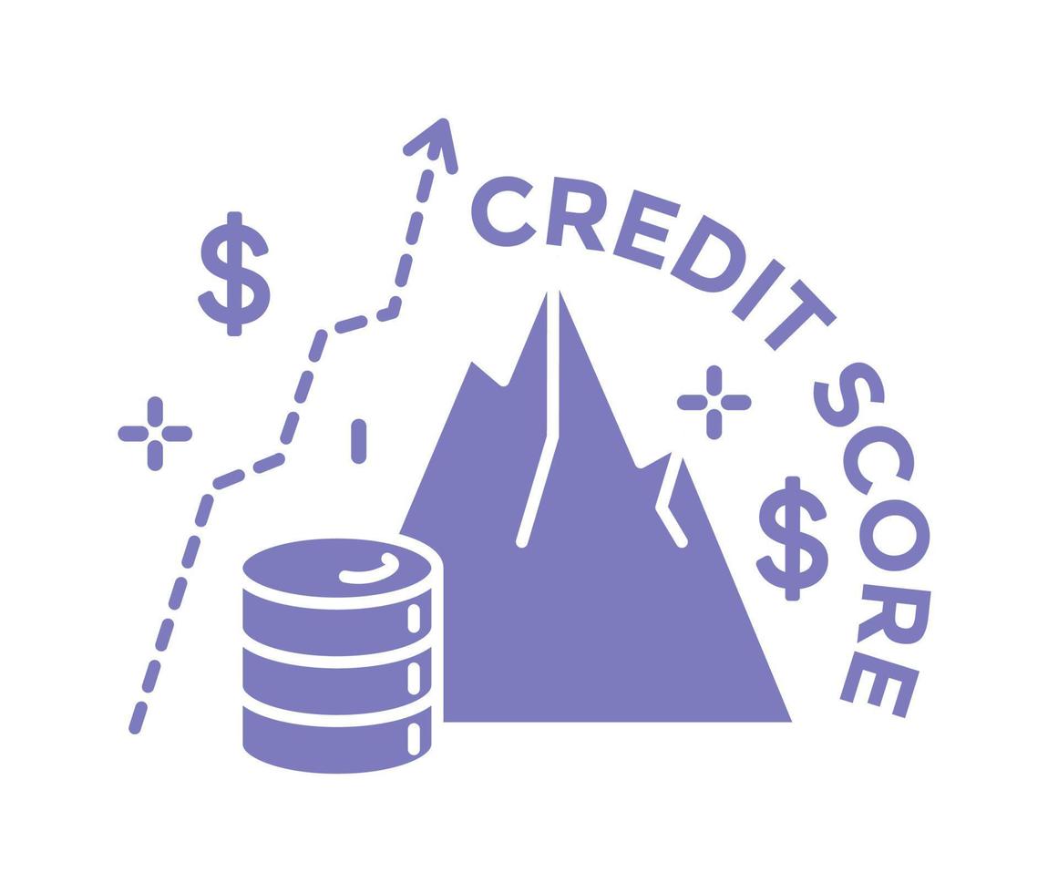 crédit score, bancaire système et la gestion vecteur