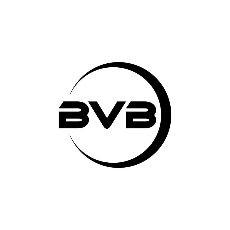 bvb lettre logo conception dans illustration. vecteur logo, calligraphie dessins pour logo, affiche, invitation, etc.