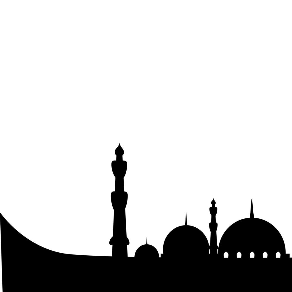 mosquée silhouette islamique ornement vecteur