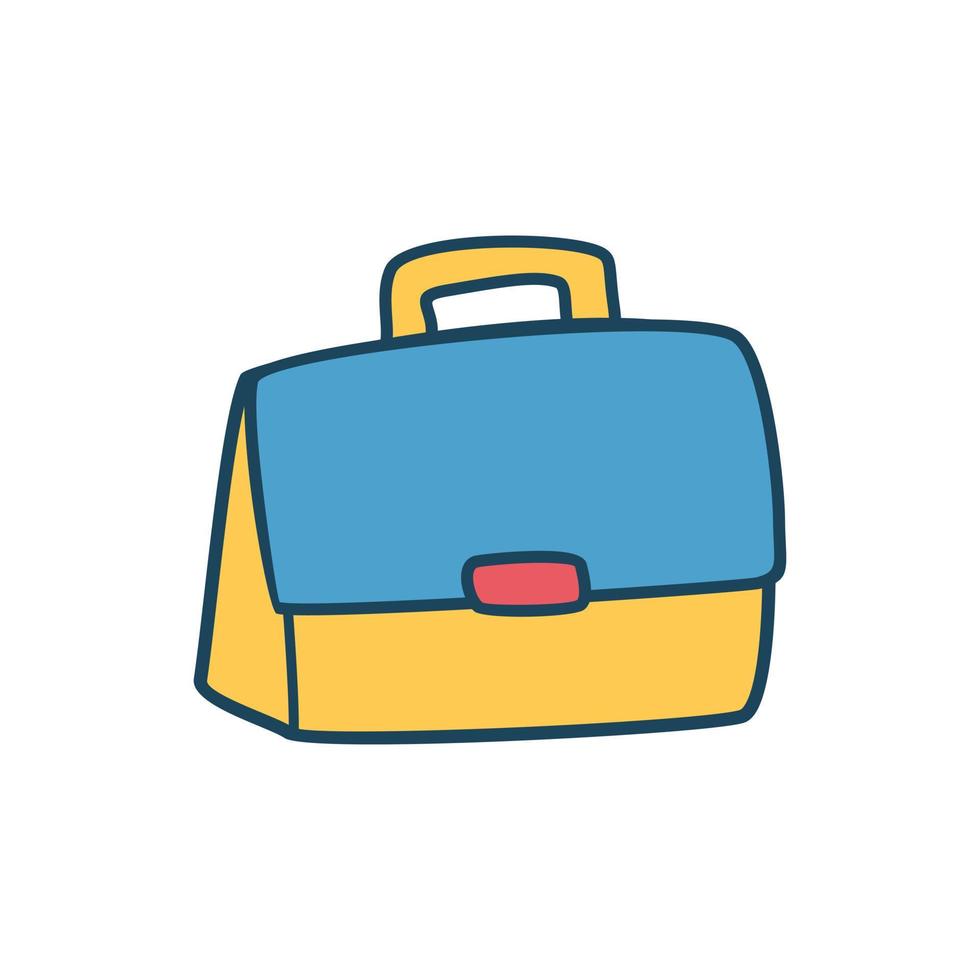 vecteur mallette signe icône dans valise vecteur dessin animé illustration