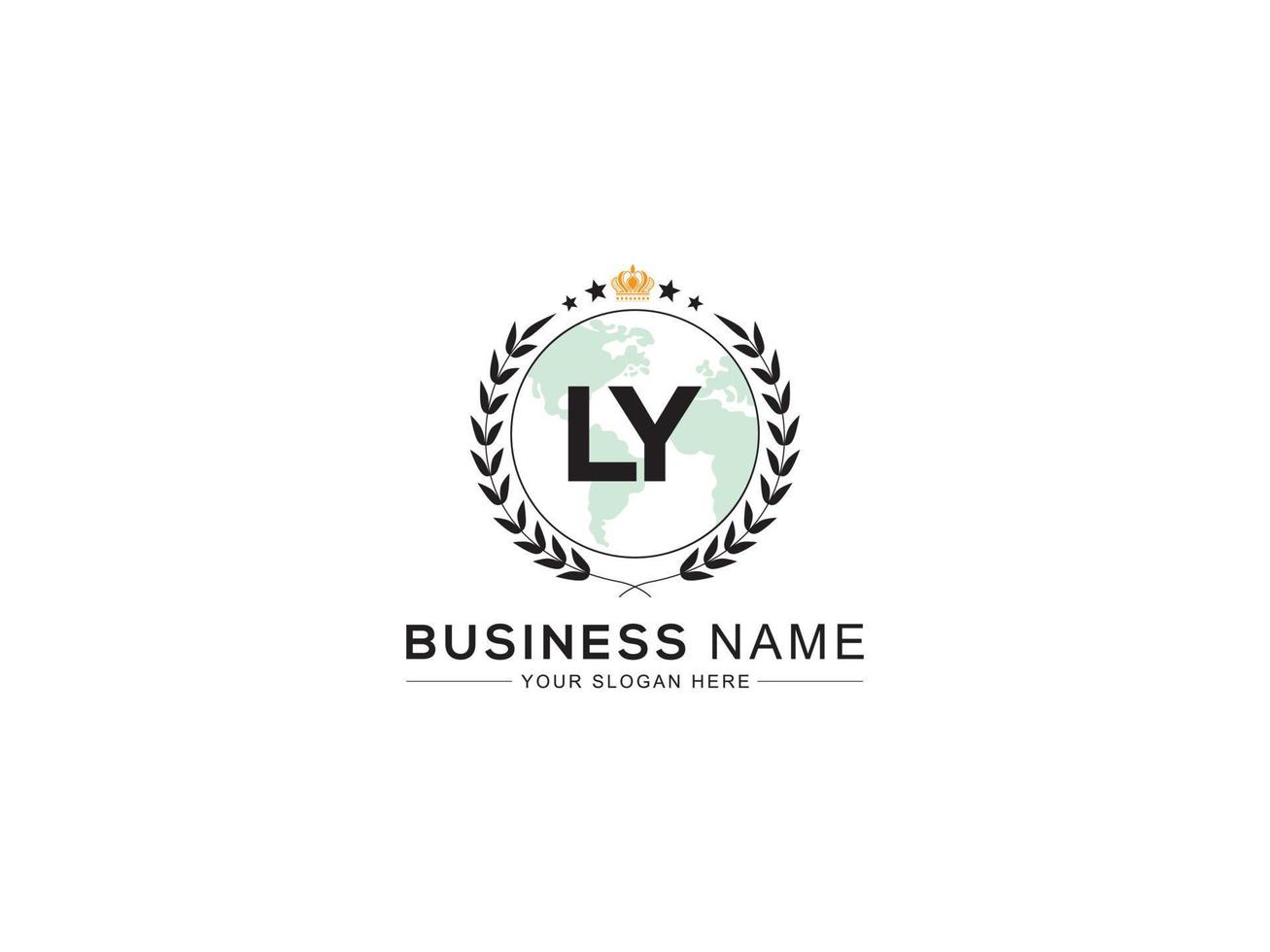 moderne minimaliste ly couronne logo, professionnel ly logo lettre conception pour magasin vecteur