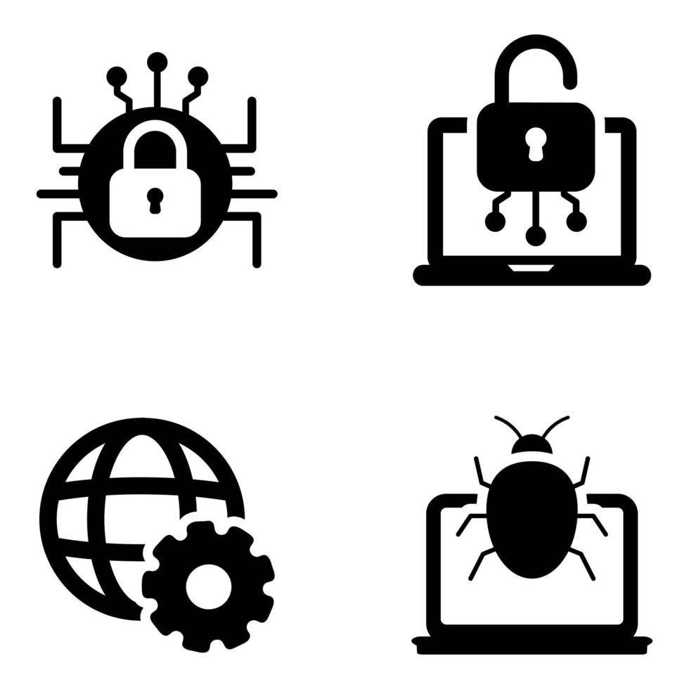 jeu d'icônes d'éléments de technologie et de dispositifs vecteur