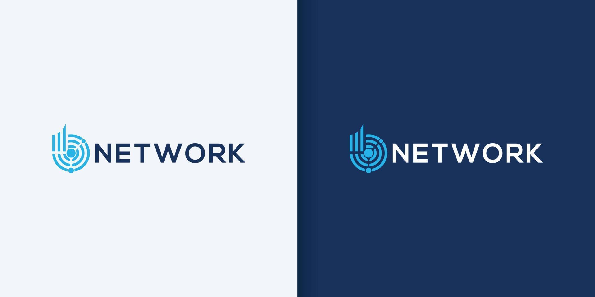 Facile illustration logo pour réseau entreprise. vecteur