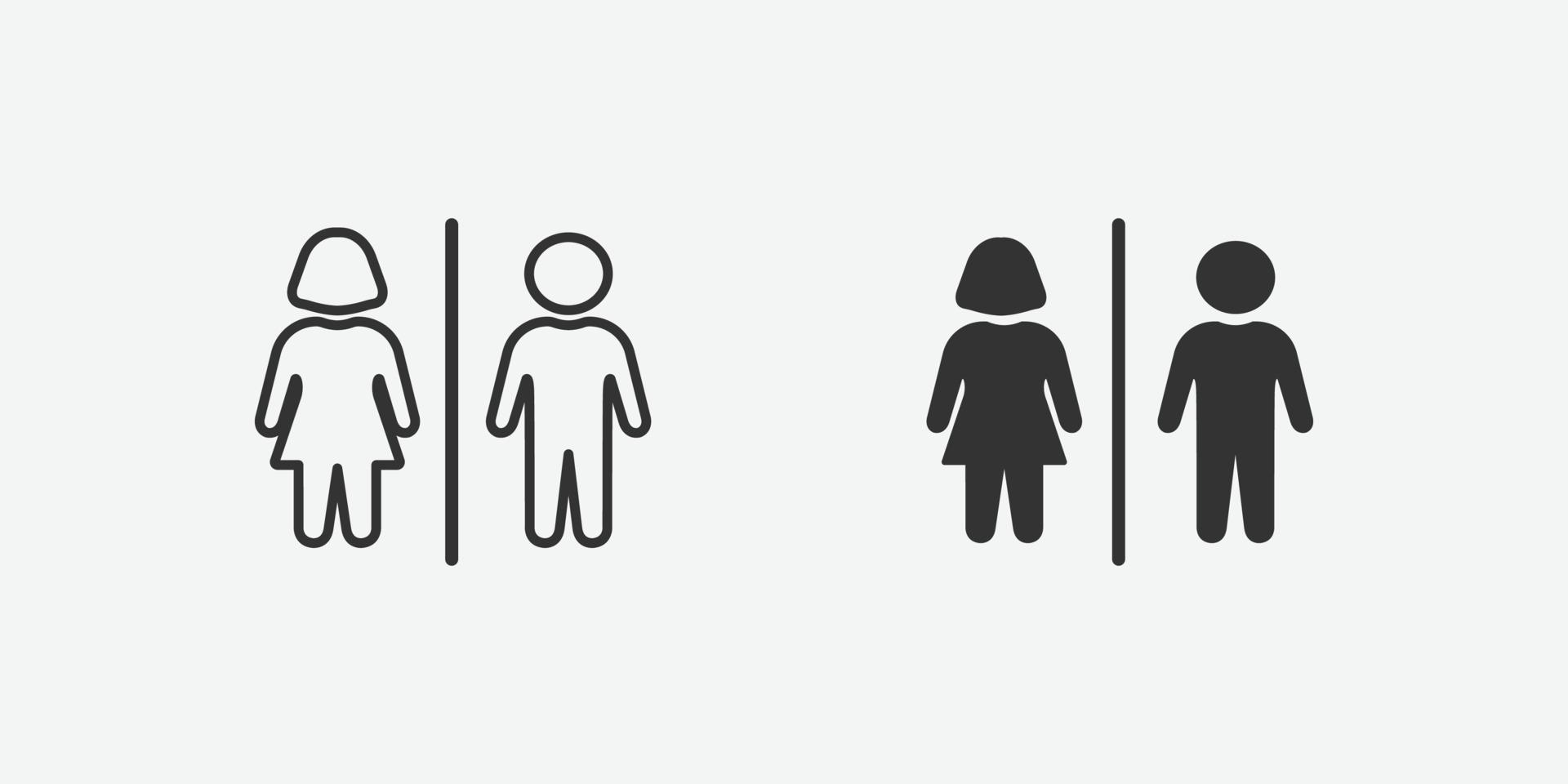 illustration vectorielle de wc, symbole d'icône de toilette vecteur