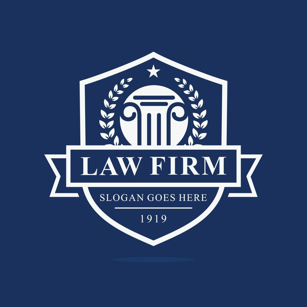 création de logo de pilier de cabinet d'avocats vecteur