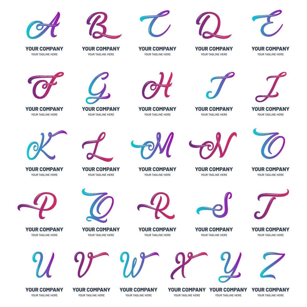 collection de modèles de logo alphabet vecteur
