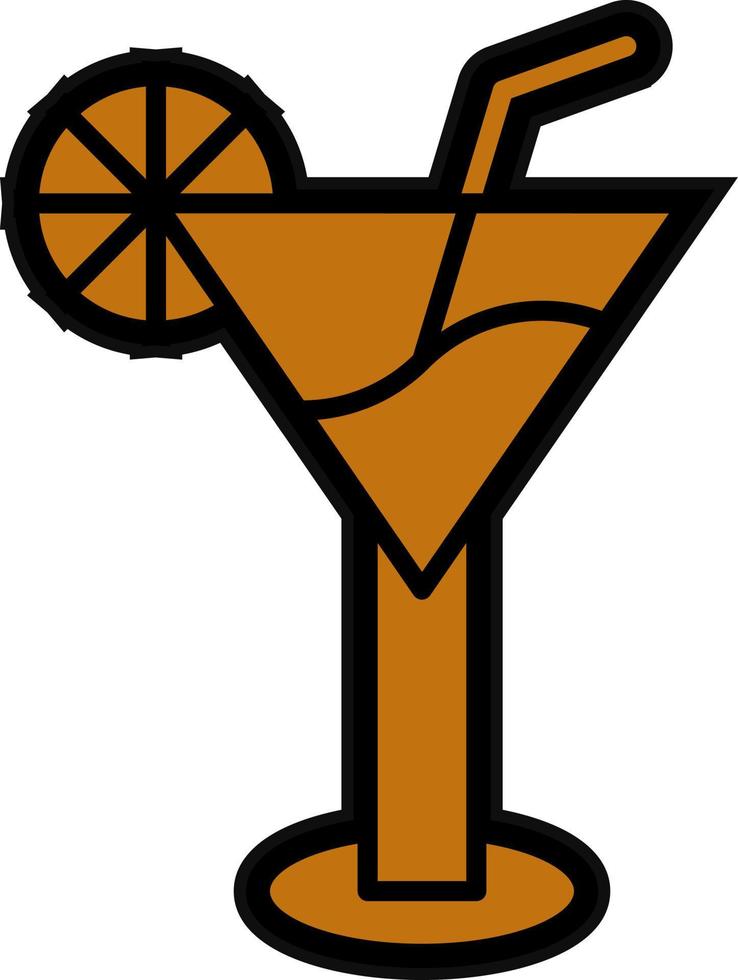 conception d'icône de vecteur de cocktail