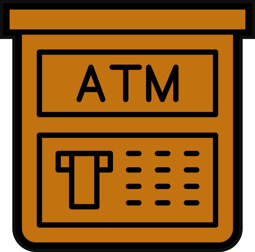 conception d'icône de vecteur de distributeur automatique de billets