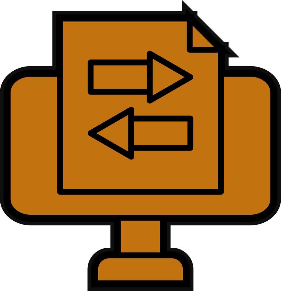 en ligne fichier transfert vecteur icône conception